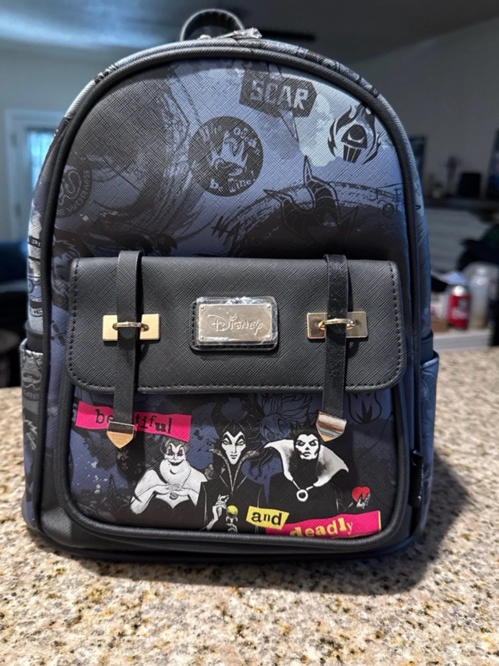 Disney Villains Black Mini Backpack - Graphic Women's Backpack
